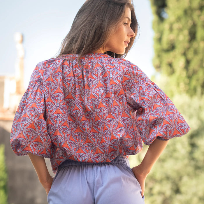 Top Helene Palmer 100% Cotton - Orange