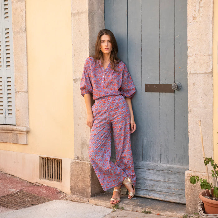 Top Helene Palmer 100% Cotton - Orange