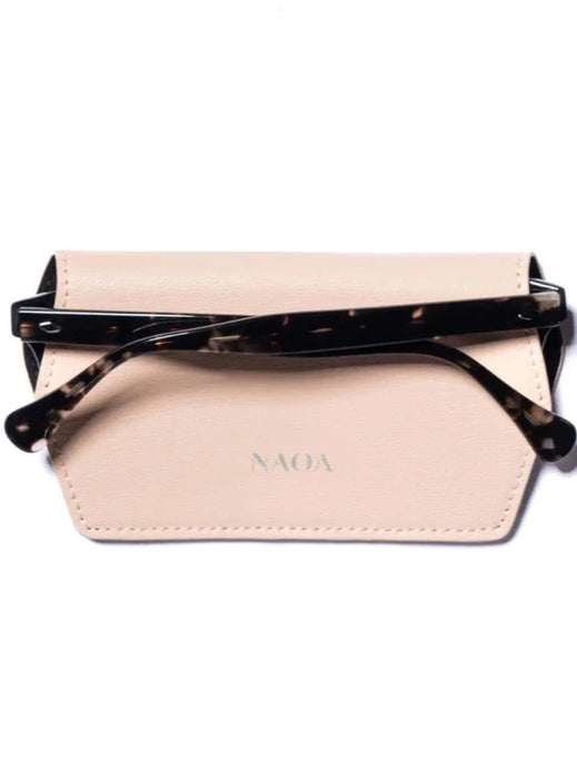 Leather Slim Glasses Case - Dusty Pink